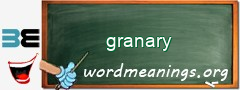 WordMeaning blackboard for granary